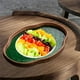 thumbnail image 1 of Bandeja de vidrio perfecl Bandeja decorativa Begonia Flor Organizador de joyas Verde grande, 1 of 8