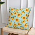 thumbnail image 6 of Throw Pillow Covers, White Polka Dot Sunflower A Soft Square Pillow Cases with Invisible Zipper for Couch Bed Sofa, Farmhouse Fall Home Decor 20"x20", 6 of 7
