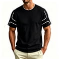 thumbnail image 5 of Qiyinn Men's Line Casual T-shirt For Summer Men Top, 5 of 6