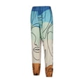 thumbnail image 3 of Qiylii Women Loose Casaul Pants Printing High Waist Trousers, 3 of 8