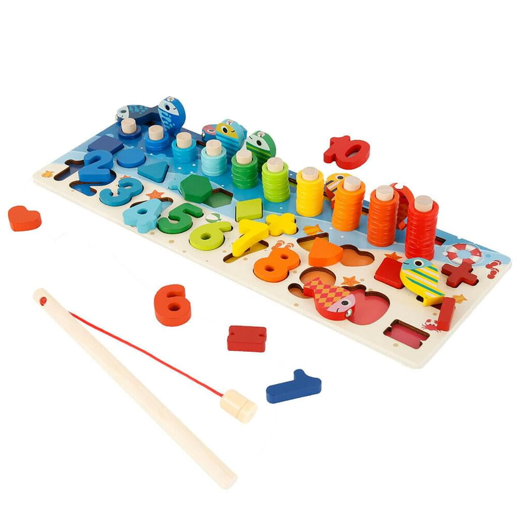 Planche D'apprentissage Montessori En Bois - Chiffres Et Doigts Pour Enfants 2-5 Ans - Jouet Mathématique éducatif