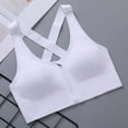 thumbnail image 6 of vigerkar Womens Zip Front Closure Sports Bra Zipper Wireless Seamless Comfort High Support Full Coverage, Running, Yoga, Gym (White, S), 6 of 6