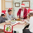 thumbnail image 6 of Green Christmas Table Runner 13x72 Inch Welcome to Villege Christmas Table Runner Decorations Soft and Funny Xmas Table Cover for Xmas Winter Holiday Home Kitchen Dinner Room Party Decor, 6 of 8
