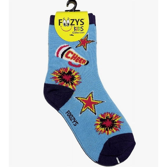 Foozys Kids Girl’s Cheer Socks - Colorful Fun Crazy Cute Crew Socks