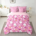 thumbnail image 2 of Manfei Kawaii Snowman Bedding Comforter Set 7pcs for Kids, Winter Snowflake Queen Bedding Sets, Merry Christmas Reversible Queen Sheet Sets, Lightweight Room Decor, 2 of 7