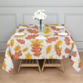 thumbnail image 3 of Autumn Fall Leaves Pattern Square Tablecloth,Waterproof Square Table Cover,Wipeable Spillproof Washable Table Cover for Home Kitchen Party Decor 60"x60"(152x152cm), 3 of 6