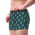 thumbnail image 2 of Fuzoiu Green Vintage Peacock Print Men's Ultra Breathable Underwear,No Riding Up Boxer Briefs with ComfortFlexible Waistband-Large, 2 of 5