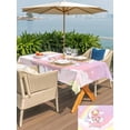 thumbnail image 5 of Outdoor Tablecloths with Umbrella Hole & Zipper, Bears Rectangle Tablecloth 52x70 Inch, Cute Rainbow Clouds Moon Pink Purple Waterproof Table Cloth, Patio/Pool/Picnic Table Covers, 5 of 8