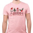 thumbnail image 2 of Smiley Jesus Is the Reason Christmas Shirt Unisex X-Large Pink, 2 of 5