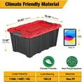 V12 11Gal Plastic Bins with Latching Lids Stackable Tote Box Containers