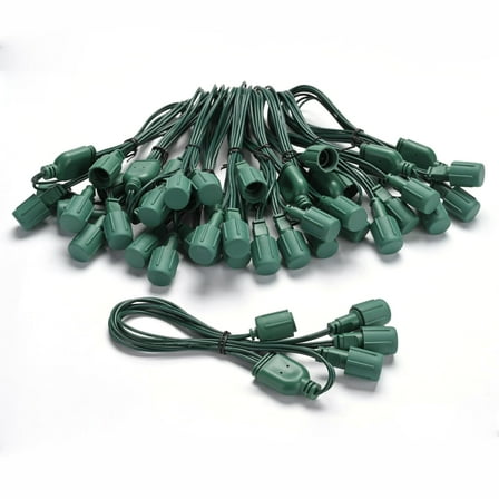 DELight 10PCS 2.5Ft Extension Cord Y-Splitter 3 Way Waterproof IP65 Connector for DELight Outdoor String Lights Decor