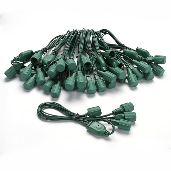 DELight 10PCS 2.5Ft Extension Cord Y-Splitter 3 Way Waterproof IP65 Connector for DELight Outdoor String Lights Decor