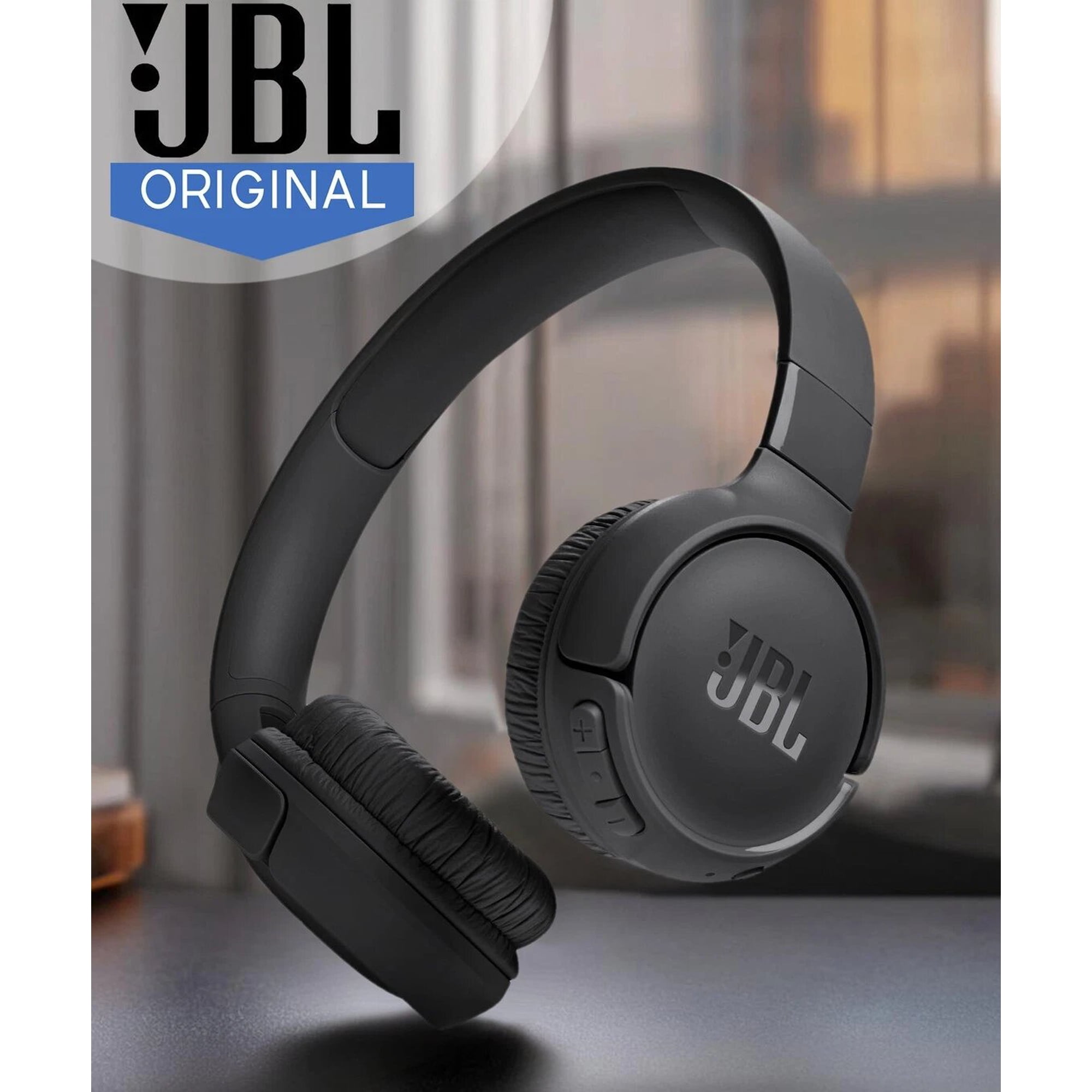 JBL Tune 520BT Wireless On-Ear Headphones, 57H Battery, Bluetooth, Black (Sold without manufacturer warranty).