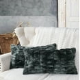 thumbnail image 3 of Home Soft Things Shar Pei Faux Fur Decorative Throw Pillow Covers, Soft Velvety Pillow Cases Cushion Covers, No Pillow Insert, Set of 2, Meteorite, 14" x 26", 3 of 7