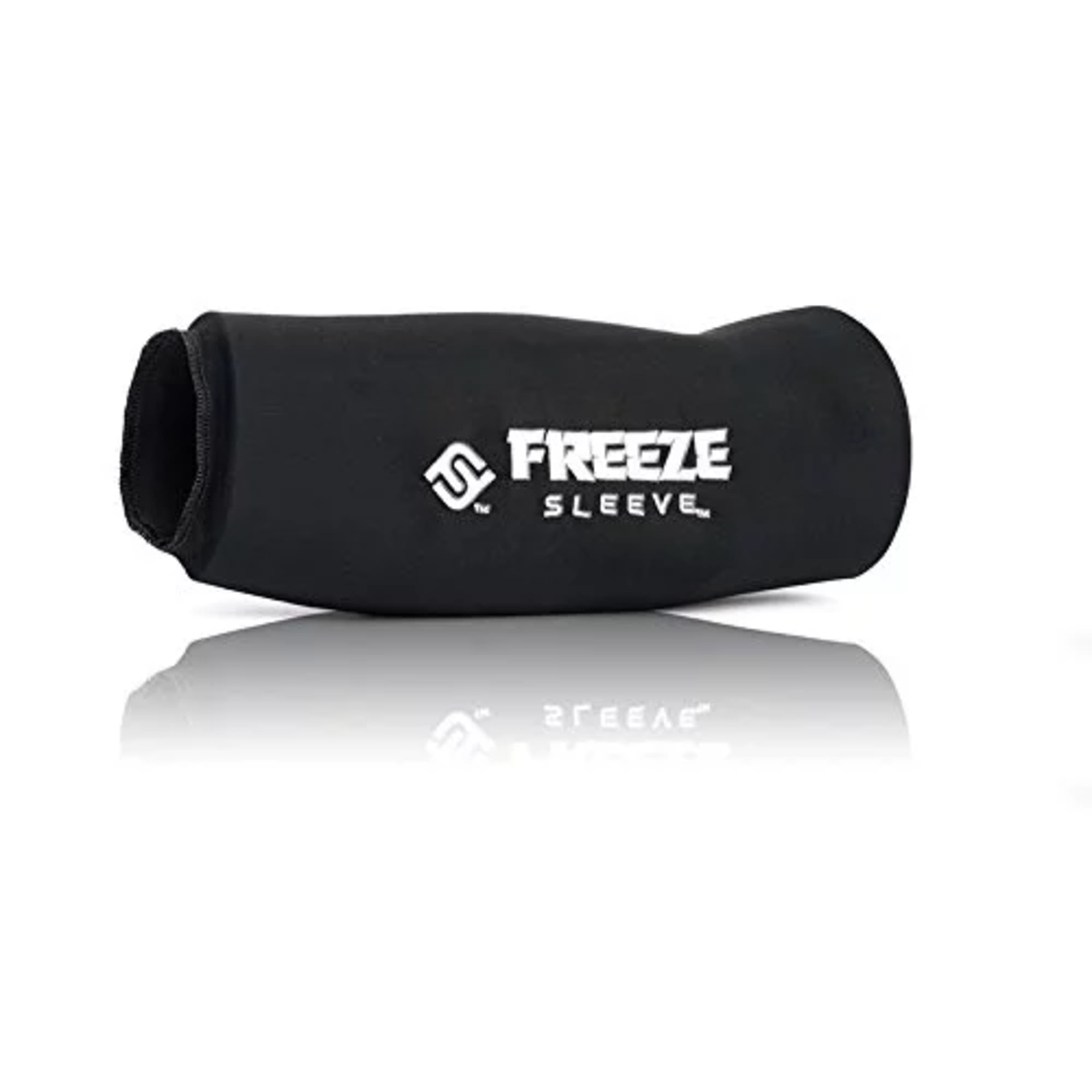 (2 pack) Freeze Sleeve Therapy Compression Sleeve Brace for Knee, Elbow, Ankle, Wrist, Black, Unisex, Large
