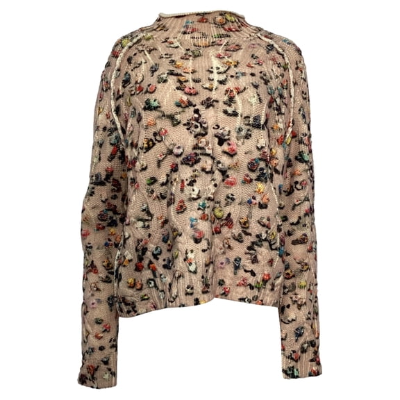 Pre-Owned Acne Studios Crowd Print Sweater in Multicolor Wool