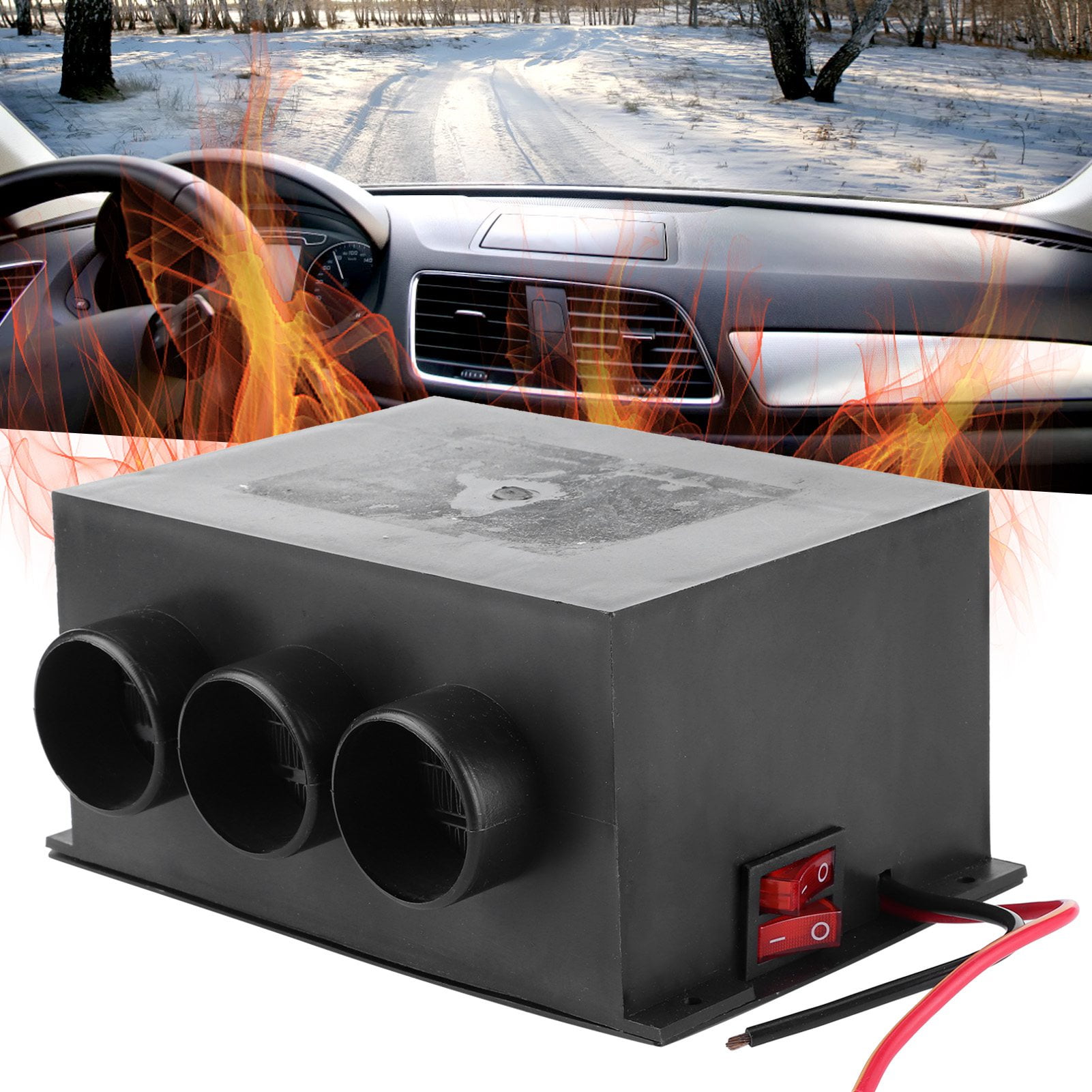 Zerodis Car Heater, 12V 600W Car Heater 3 Hole Portable Winter Heating  Warmer Windshield Defroster Fog Removing - Walmart.com