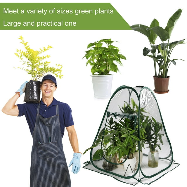 Mini invernadero para plantas, tienda de hibernación, invernadero de protección de invierno Wmkox8yii hjk3224