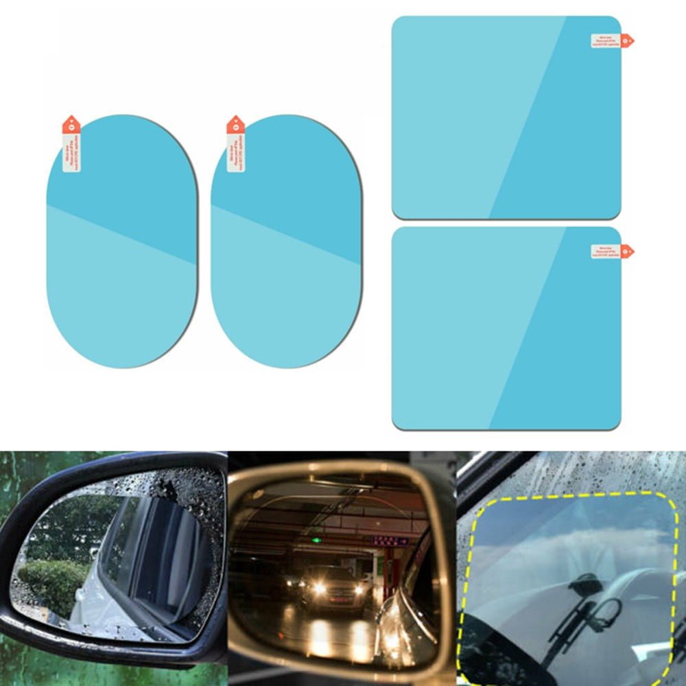 4 Pcs Car Rearview Mirror Rainproof Anti-fog Sticker Protective Film Rain Shield 4 Pcs Car Rearview Mirror Rainproof Anti-fog Sticker Protective Film Rain Shield