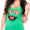 thumbnail image 2 of Oscar the Grouch Junior Women's Green Slim Fit Stretch Tank Dress, 2 of 2