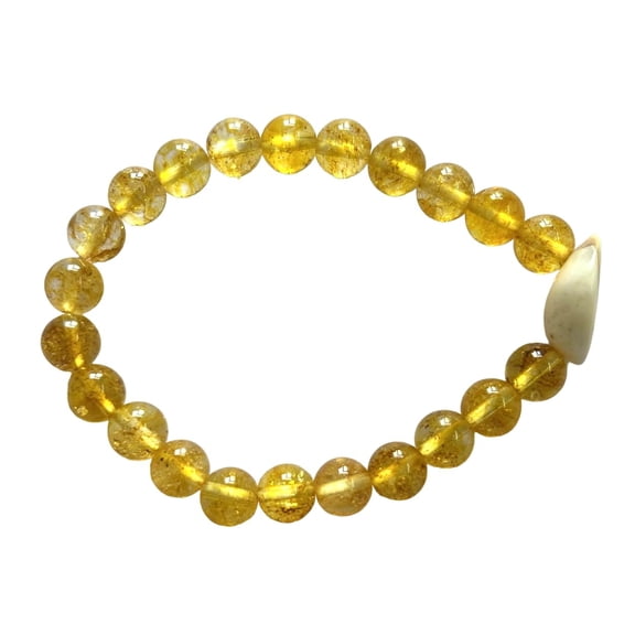 crystalmiracle Citrine 7 Mm Beaded Gomti Chakra Bracelet Healing Fashion Accessory Men Women Gift Handcrafted
