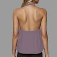 thumbnail image 5 of Sijiajgjfu Womens Sleeveless Shirts Drap Hanging Neck Tank Tops Business Dressy Work Basic Blouses Purple M, 5 of 8