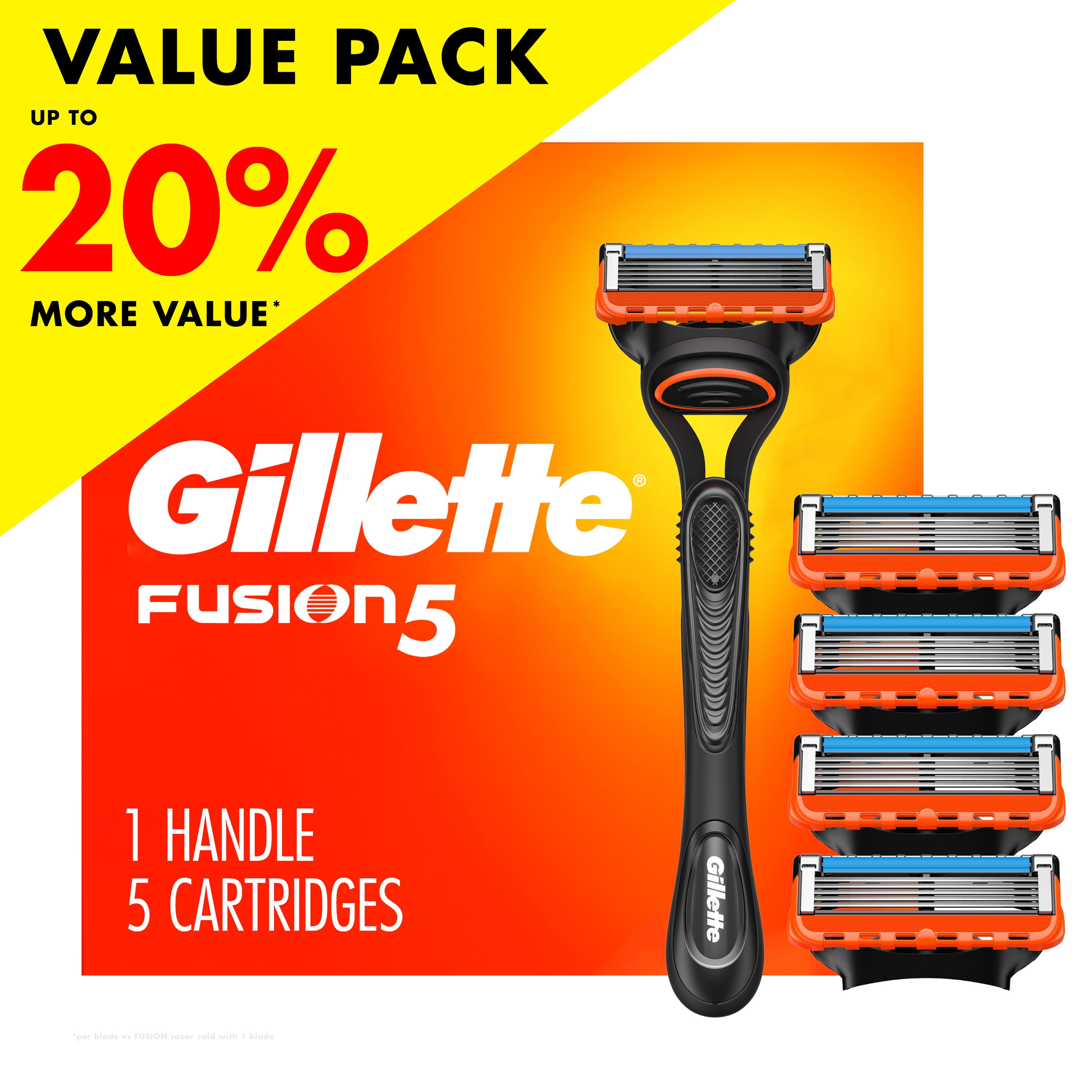 Gillette 5+1 メンズ剃刀 12パック　３セット　36個 Gillette, Manual Razor Blade for Men, Fusion5, 1 Handle + 5 Blades