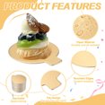 thumbnail image 3 of Uxcell 100 Pcs Round Cake Board with Tab, 2.36 Inch Round Cupcake Base Small Cake Plates for Dessert Cupcake Display Parties Weddings Birthdays, Gold Tone, 3 of 6