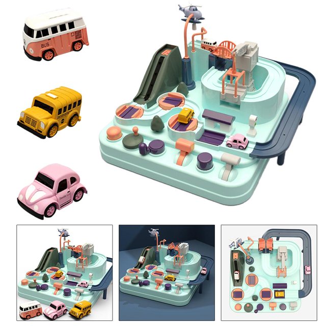 Juguetes de Plástico para Coches de Aventura para 2, 3, 4, 5, 6 años de Edad, de Carreras, Juego de Coches para , Niñas, Pequeños Estilo 1 con 3 coches Baoblaze juguetes de plástico para coche