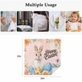 thumbnail image 5 of Happy Easter Cloth Napkins, Spring Watercolor Bunny Eggs Flowers Pink Washable and Reusable Dinner Napkins Set of 2, Table Napkin for Kitchen Party Birthday Wedding Hotel Housewarming 20"x20", 5 of 9