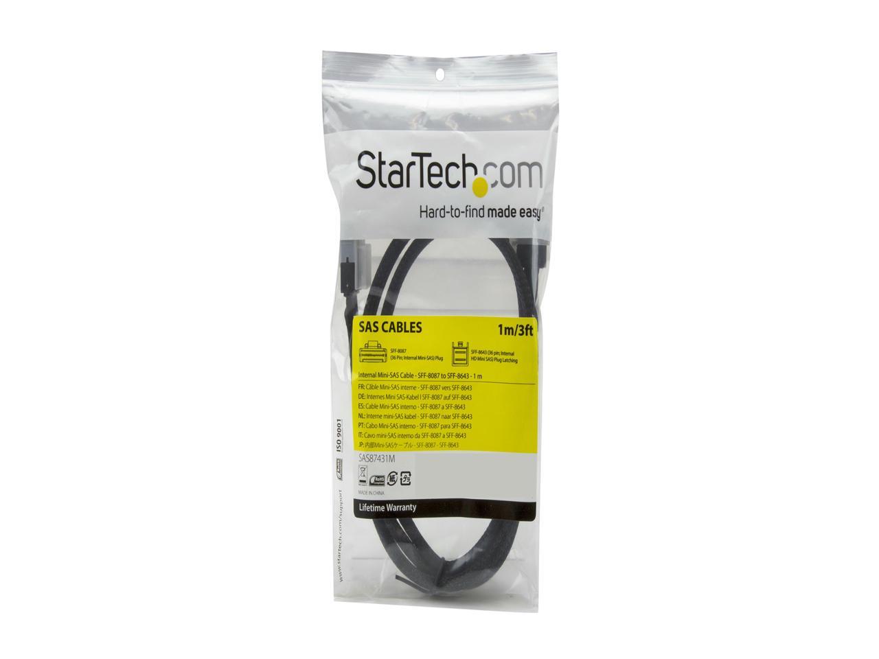 StarTech.com Model SAS87431M 3.3 ft. Internal Mini-SAS Cable - SFF-8087 to SFF-8643 - image 4 of 4