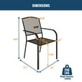 thumbnail image 2 of Boyel Living 9-Piece Outdoor Dining Set, Patio Metal Dining Set with Rectangle Table Furniture Sets, Black, 2 of 8