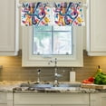 thumbnail image 2 of Yayeee Kitchen Valance Rod Pocket 54" x 18" Living Room Window Curtain, Musical Pattern, 2 of 6