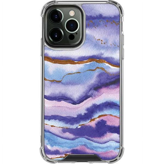 Skinit Geode Blue Violet Watercolor Geode iPhone 13 Pro Max Clear Case