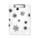 thumbnail image 1 of Tiempo pintado a mano patrón de copo de nieve Portapapeles Carpeta de escritura Placa de soporte A4, 1 of 4