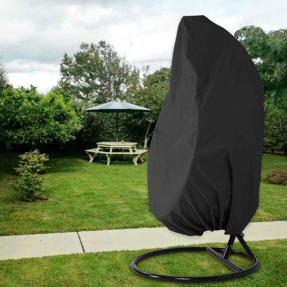 Pcapzz Patio Hanging Chair Cover Waterproof Outdoor Single Seat Wicker Swing Egg Chair Patio Garden Furniture Protective - image 2 of 11