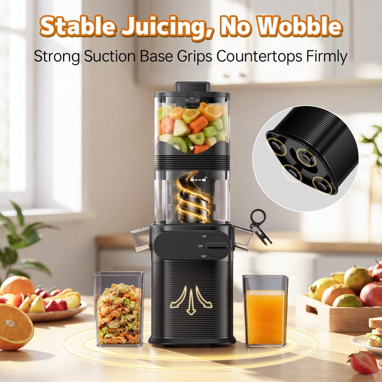 Mguzdi Cold Press Slow Masticating Juicer with Wide Mouth photo 2
