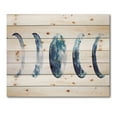 thumbnail image 3 of Designart 'Magic Blue Moon Phases On White' Bohemian & Eclectic Print on Natural Pine Wood, 3 of 5