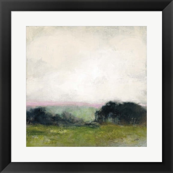 Great Art Now First View of the Water with Pink by Julia Purinton, Framed Wall Art, 19.5W x 19.5H