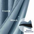 thumbnail image 4 of Subrtex Blackout Curtains 2 Panels Room Darkening Grommet Curtain Drapes, Smoke Blue, 53"x63", 4 of 8