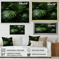 thumbnail image 4 of Designart "Embracing Palm Leaves In The Emerald Jungle" Palms & Palm Trees Floater Framed Wall Art Prints, 4 of 5