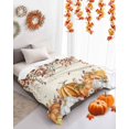 thumbnail image 3 of Fleece Blanket Retro Thanksgiving Pumpkin Blankets, Soft Cozy Warm Flannel Throw Blanket, Eucalyptus Leaves Flowers Blanket for Bed Couch Sofa,30x40In, 3 of 7