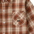 thumbnail image 3 of Fesfesfes Girls Plaid Shirt Long Sleeve Top with Double Pockets Loose Tunic Blouse for Fall Winter Casual Wear Comfortable Soft Breathable Fabric for Kids Toddler Children(Red#1,4-5 Years), 3 of 4