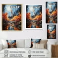 thumbnail image 4 of Designart "Impressionistic Space Journey" Rocketship Floater Framed Wall Art Living Room, 4 of 5