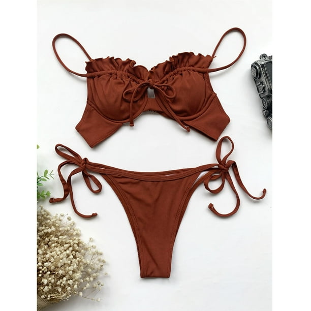 LYXSSBYX Bikini Sets for Women Women Bandage Steel Bracket LYXSSBYX Bikini Sets for Women Women Bandage Steel Bracket