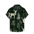 thumbnail image 1 of Hombres de Manga Larga, Navidad Impresa Turndown Collar Blusa, Casual Moda Botón Camisa para las Vacaciones, 1 of 5