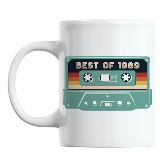 Best of 1989 feat. Retro Cassette Tape, Birth Year Coffee & Tea Mug (11oz)