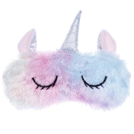 KABOER Unicorn Sleep Mask Cute Unicorn Horn Eye Mask Soft Plush Blindfold Eye Cover for Kids Girls Women