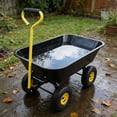 thumbnail image 6 of Folding Car Poly Garden Dump Truck With Steel Frame 10 Inch Pneumatic Tire Black Heavy Duty Utility Cart For Home Garden Outdoor Use, 6 of 10