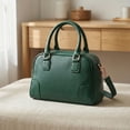 thumbnail image 6 of INSPIRE CHIC Vegan Leather Purse Bags Top Handle Dome Satchel Bag with Strap for Women Green, 6 of 6